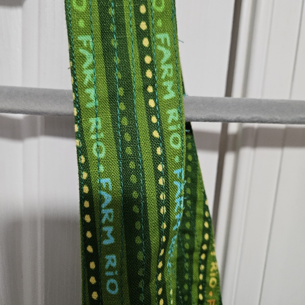 FARM RIO Fresh Forest Scarf Sweetheart-Neck Minidress Large NWT - Picture 6 of 9